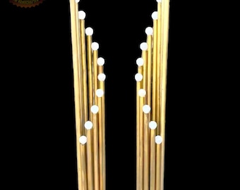 Pair Modern Stilnovo Brass Floor Lamps: 12-Light Spiral Design