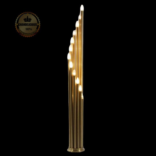 Modern Stilnovo Floor Lamp 12 Lights Spiral Brass Lamp Italian Home Décor scrumptious Floor Light corner Lamp