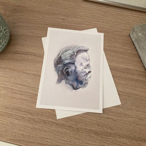 Postcard set &quot;Mixed Art&quot; in ink and pencil