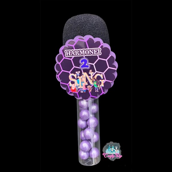 Custom Microphone Party Favors Custom Karaoke party favors, Custom order Physical item, no candy included