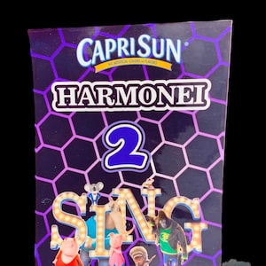 6 pack Custom sing movie Caprisun Label Custom Order Caprisun , Sing 2, Juice Label, Birthday, Physical Label Only, caprisun not included