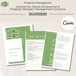 Contract for Airbnb Homeowner & Property Manager/ Management Company