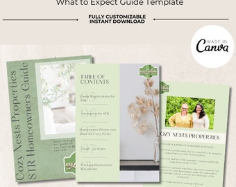 Property Manager Airbnb Homeowner / STR Homeowner/ Vacation Property Homeowner- What to Expect Guide Template Digital