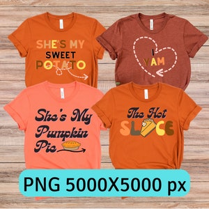 Ella es mi batata, Pareja de Acción de Gracias PNG, Camiseta divertida de pareja de Acción de Gracias, Paquete de Acción de Gracias PNG, Archivo digital, Yo soy PNG, De moda