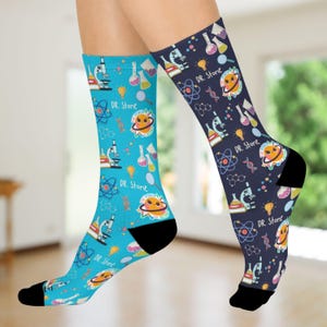 Fun Science-Themed Socks, Perfect for STEM Enthusiasts, Gift for Teachers, Science Parties, Educational Wear, Personalized Science Socks