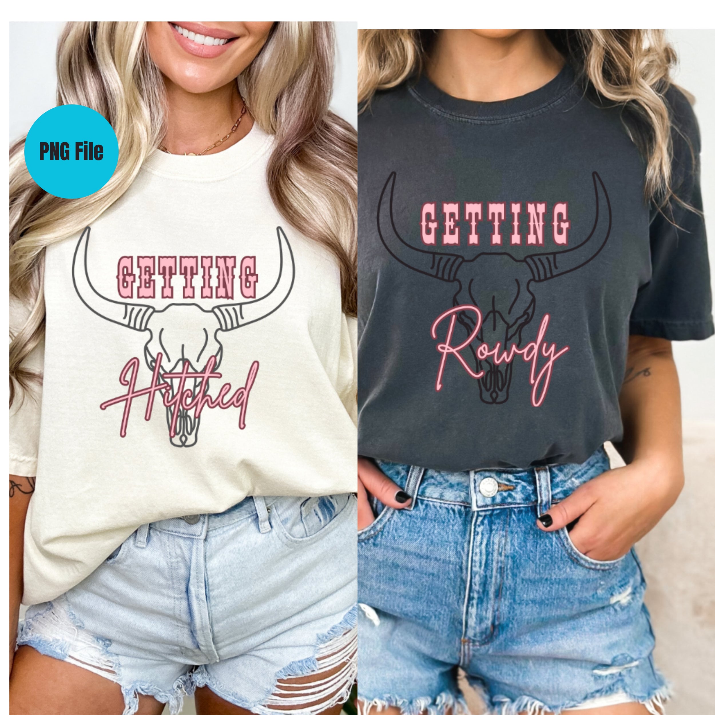 Getting rowdy Getting Hitched Png, Bridal Party Png, DIY Western Bachelorette Pary, Popular Bridal Shower Sublimation Design, Printable File
