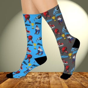 Personalized Hockey Sporty Socks for Active Lifestyles, Fun Gift for Athletes, Casual Wear, Team Spirit, Birthday Presents, Hockey Fun Gifts