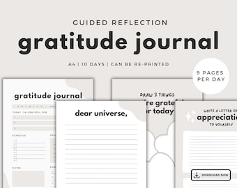 Gratitude Manifestation Journal | Law of Attraction, Digital Journal, Digital Manifestation Journal, Digital Journal for Manifestation