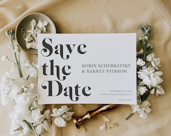 Save the Date, Minimalist Wedding Save the Date Template, Printable Save the Date, INSTANT DOWNLOAD, Save the Date Card, Editable Invitation