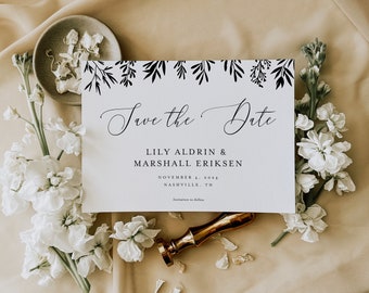 Minimalist Wedding Save the Date Template, Printable Save the Date, Electronic Save the Date, INSTANT DOWNLOAD, Editable Invitation