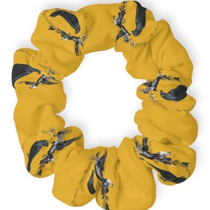 Yellow Scrunchie Birthday Gift For Mum Gift For Daughter Elastic Hair Brand Hair Accessories For Women Ponytail Holder Gift For Aunt