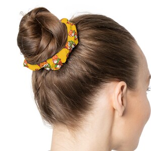 Yellow Scrunchie Animal Lover Gift For Sister Gift For Girls Hair Accessories For Women Ponytail Holder Gift For Aunt Beachy Hair Tie