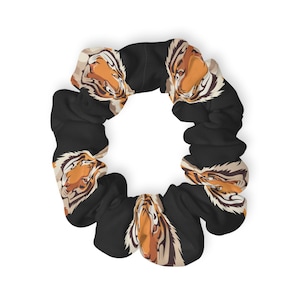 Wild tiger pattern scrunchie Gift For Her Gift For Animal Lover Hair Accessories For Women Birthday Gift For Mum Gift For Girls