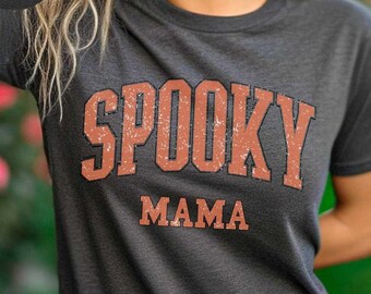 Spooky Mama TShirt, Halloween T-Shirt, Ghost Halloween Shirt, Fall Shirt, Graphic TShirt, Autum TShirt, Mama Shirt, Trendy Shirt