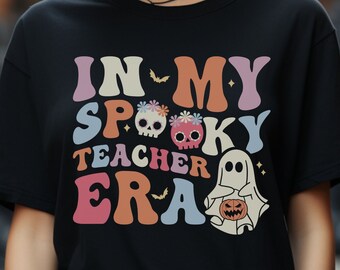 Comfort Colors Teacher Halloween Shirt, Vintage Halloween Sweatshirt, Fall Teacher Tees, In My Spooky Teacher Era, Swiftie Era Shirt