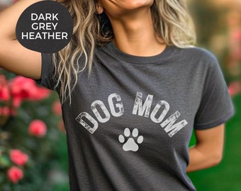 Dog Mom Short Sleeves T-Shirt, Cute Dog Paw Print Shirt for Dog Mom,  Gift for Dog Mom, Best Friend Gift, Pet Lover's Shirt