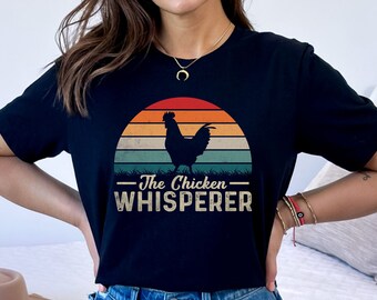Chicken Whisperer, Chicken Mom Shirt, Farm Graphic Tee, Chicken Shirt, Farm Animal Shirt, Chicken Mama, Retro Farm Art, Chicken Love