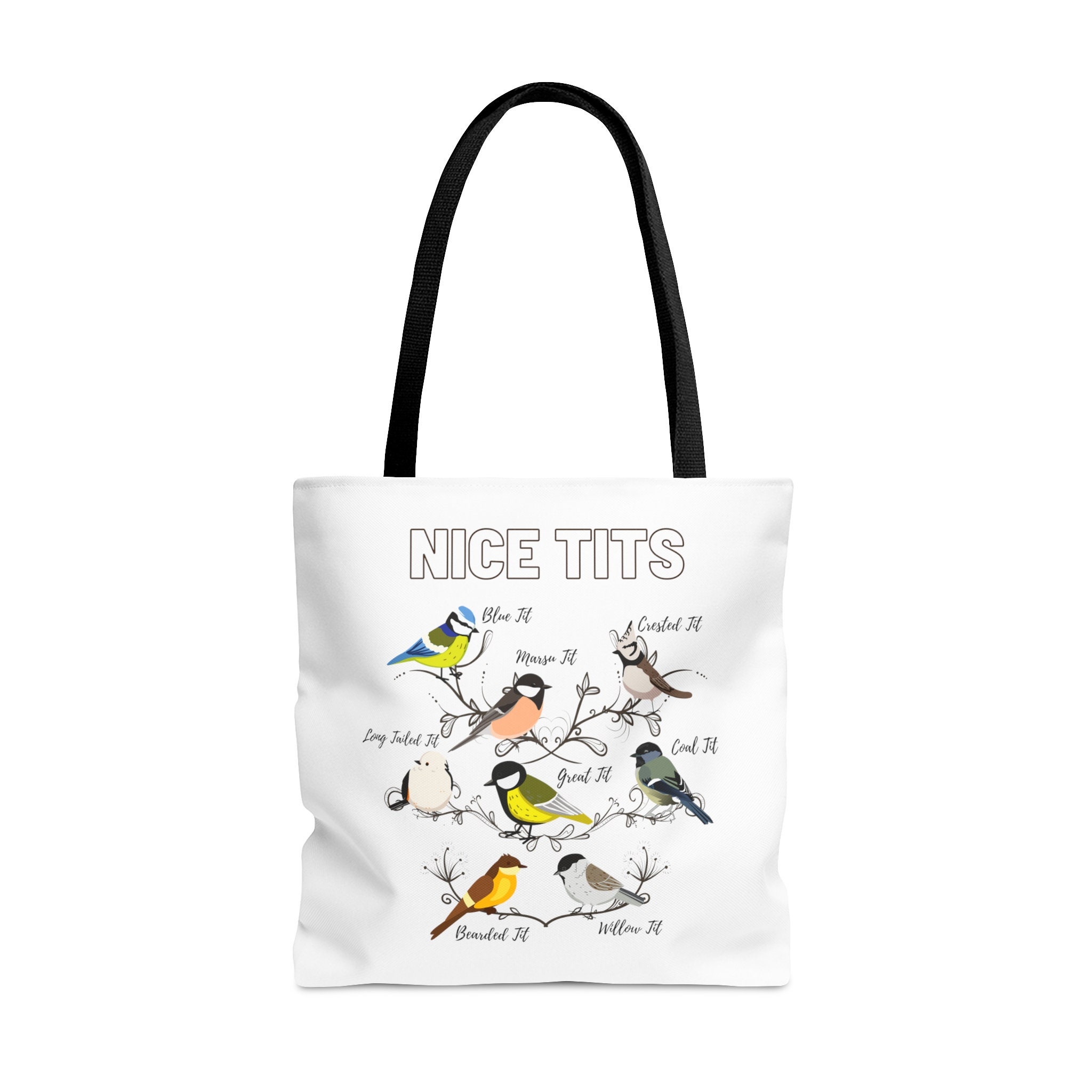 Nice Tits Tote Bag Birding, Gift for Birdwatcher, Funny Birdwatcher Gift