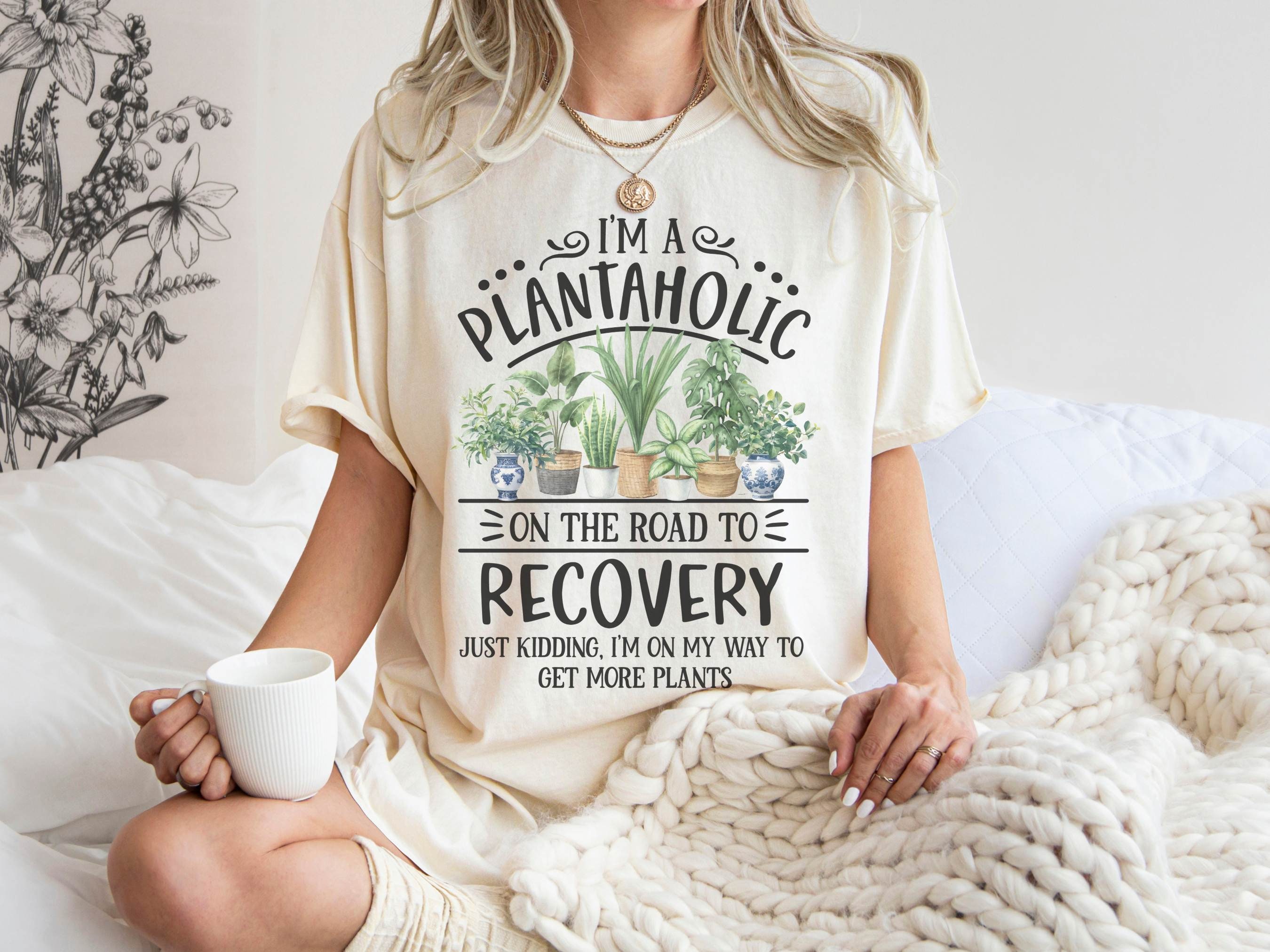 I'm A Plantaholic On The Road To Recovery Divertente giardinaggio Maglietta I'm A Plantaholic On The Road To Recovery Divertente giardinaggio Maglietta