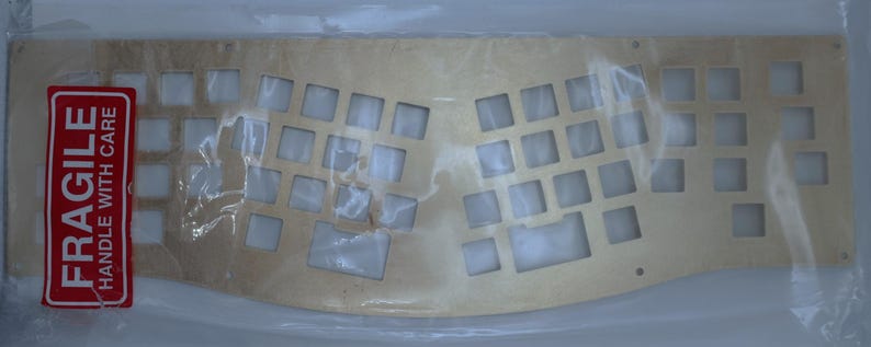Smallice Alice Layout Keyboard Plate — FR4, Copper, or Brass Copper