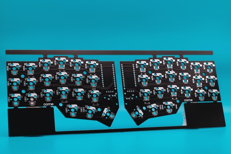 Corne v3 Hotswap DIY Mechanical Ergonomic Split Keyboard PCB Set Black