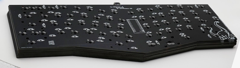Ergosaurus Alice Layout DIY Mechanical Ergonomic Unibody Keyboard PCB 画像 11