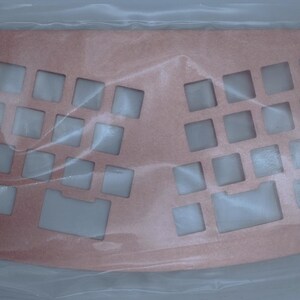 Smallice Alice Layout Keyboard Plate — FR4, Copper, or Brass Brass