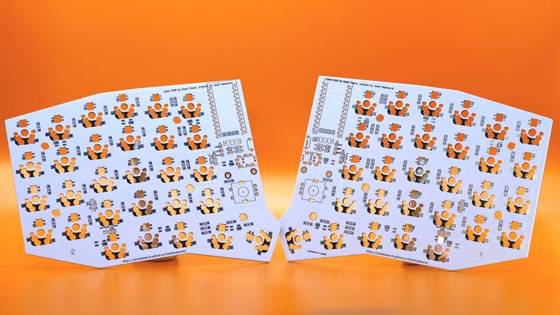 Sofle RGB Hotswap DIY Mechanical Ergonomic Split Keyboard PCB Set White