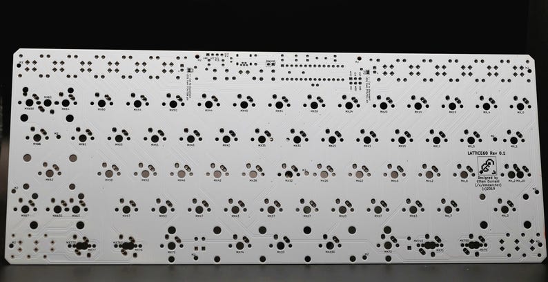 Lattice60 60% HHKB Layout Through-Hole Mechanical Keyboard PCB image 8