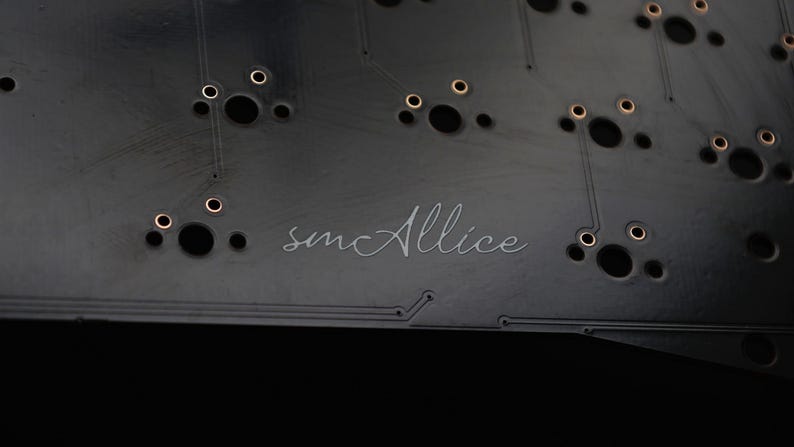 Placa de circuito impreso (PCB) para teclado mecánico ergonómico Smallice Alice 40% pre-soldada. imagen 4
