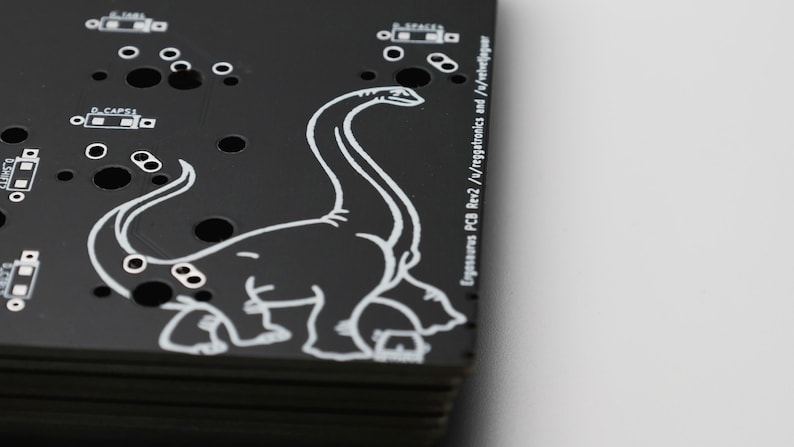 Ergosaurus Alice Layout DIY Mechanical Ergonomic Unibody Keyboard PCB 画像 9
