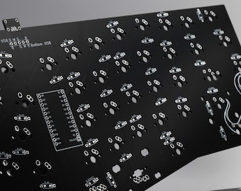Ergosaurus Alice Layout DIY Mechanical Ergonomic Unibody Keyboard PCB