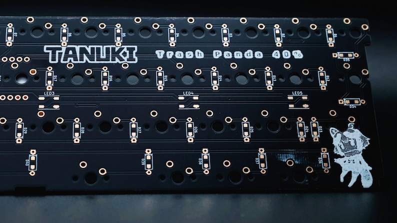 Tanuki 40 Percent DIY Mechanical Staggered Unibody Keyboard PCB afbeelding 11