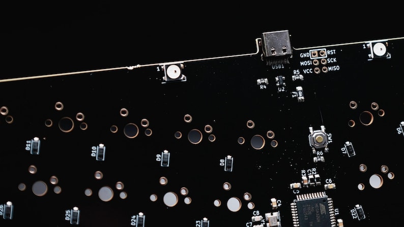 Placa de circuito impreso (PCB) para teclado mecánico ergonómico Smallice Alice 40% pre-soldada. imagen 5