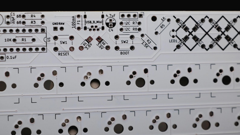 Lattice60 60% HHKB Layout Through-Hole Mechanical Keyboard PCB image 6