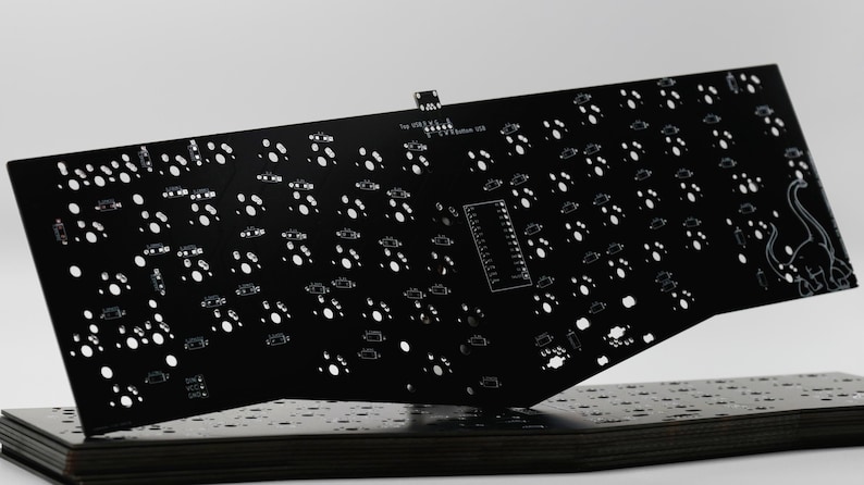 Ergosaurus Alice Layout DIY Mechanical Ergonomic Unibody Keyboard PCB 画像 4