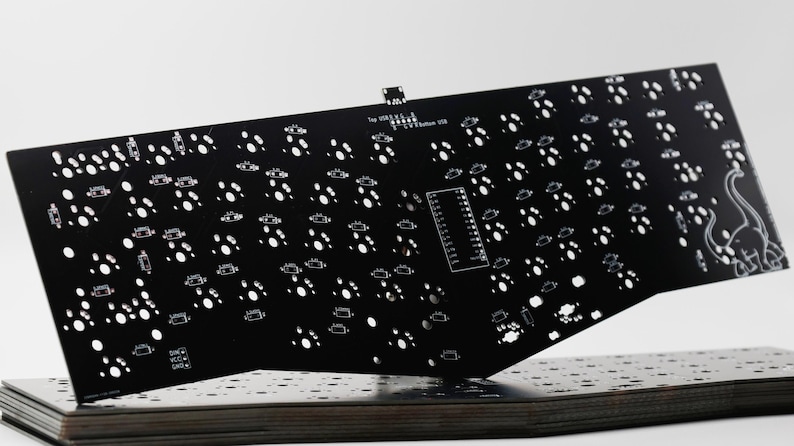 Ergosaurus Alice Layout DIY Mechanical Ergonomic Unibody Keyboard PCB 画像 5
