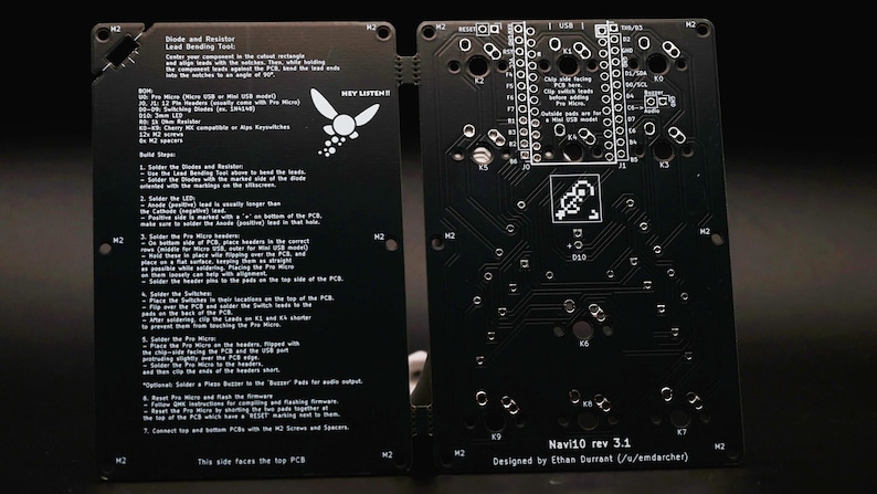 Navi10 DIY Mechanical Custom Macropad Keyboard PCB - Navigation Cluster imagen 3