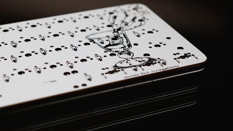 Absinthe 50 Percent DIY Teclado mecánico ergonómico unibody PCB imagen 4