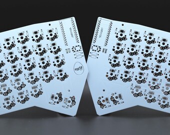 Egg58 Hotswap Choc DIY Mechanical Ergonomic Split Keyboard PCB Set with Plates