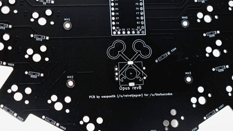 Opus 40 Percent DIY Mechanical Ergonomic Unibody Hotswap Keyboard PCB zdjęcie 4