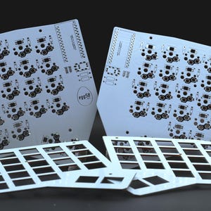 Egg58 Hotswap Choc DIY Mechanical Ergonomic Split Keyboard PCB Set with Plates image 2