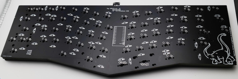 Ergosaurus Alice Layout DIY Mechanical Ergonomic Unibody Keyboard PCB 画像 8