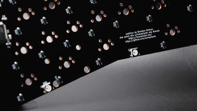Placa de circuito impreso (PCB) para teclado mecánico ergonómico Smallice Alice 40% pre-soldada. imagen 6