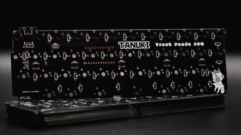 Tanuki 40 Percent DIY Mechanical Staggered Unibody Keyboard PCB afbeelding 3