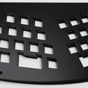 Smallice Alice Layout Keyboard Plate — FR4, Copper, or Brass image 1