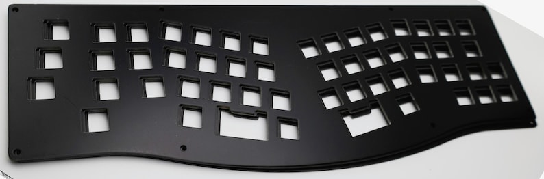 Smallice Alice Layout Keyboard Plate — FR4, Copper, or Brass image 1