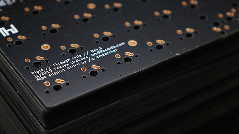 Plaid 40 Percent DIY Mechanical Ergonomic Unibody Keyboard PCB image 4
