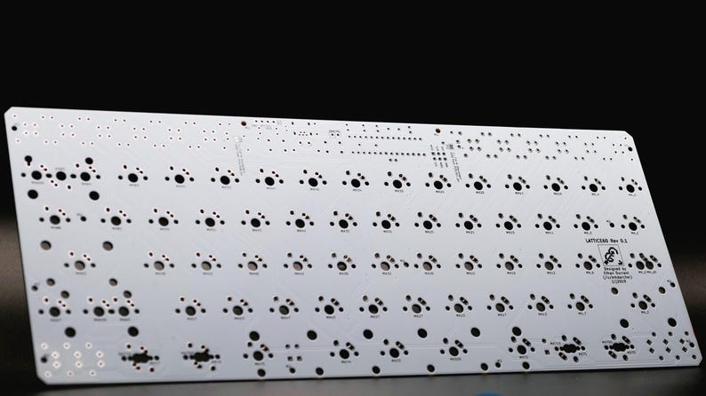 Lattice60 60% HHKB Layout Through-Hole Mechanical Keyboard PCB image 9