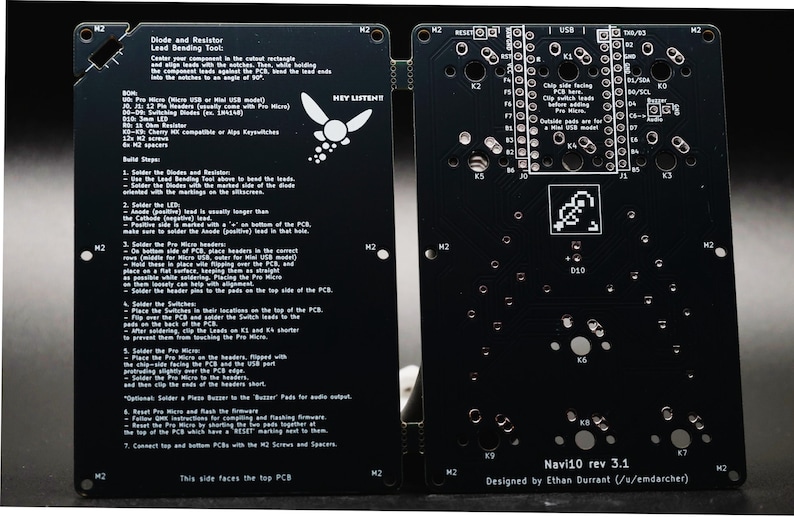 Navi10 DIY Mechanical Custom Macropad Keyboard PCB - Navigation Cluster imagen 1